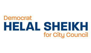 Logo for Helal Sheikh Democrat for City Council